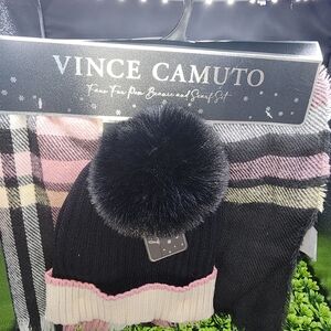 NWT Vince Camuto Blanket Scarf & Beanie Set